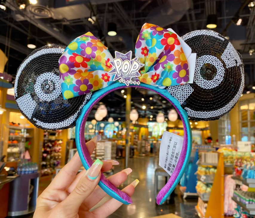 Disney Parks Exclusive POP Century Minnie Mouse Ear Headband For Adults