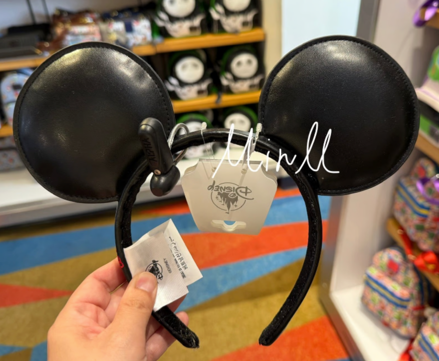 Disney Parks Exclusive Mickey Mouse Faux Leather Ear Headband Black For Adults