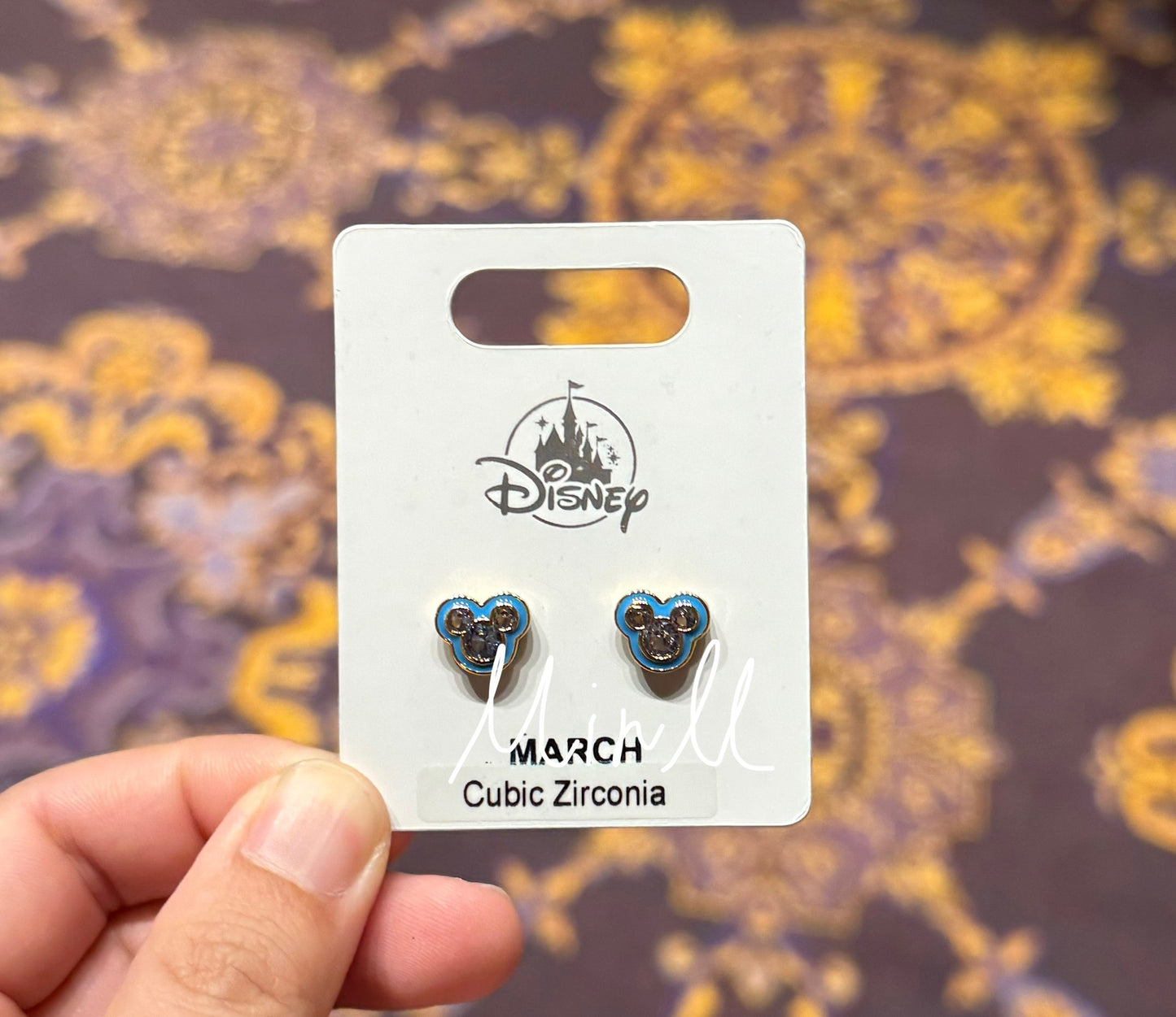 Disney Parks Exclusive Mickey Mouse Icon Birthstone Earrings Jan. to June