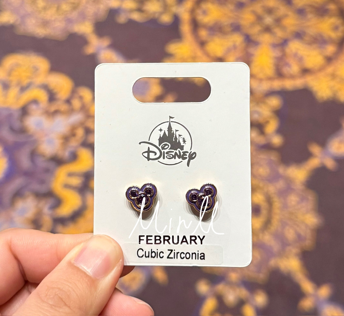 Disney Parks Exclusive Mickey Mouse Icon Birthstone Earrings Jan. to June