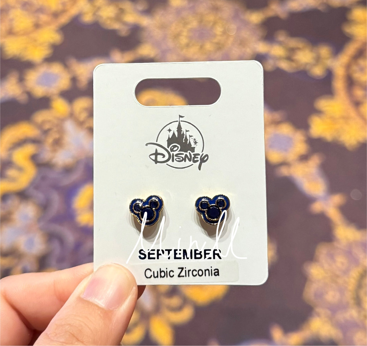 Disney Parks Exclusive Mickey Mouse Icon Birthstone Earrings July to Dec.