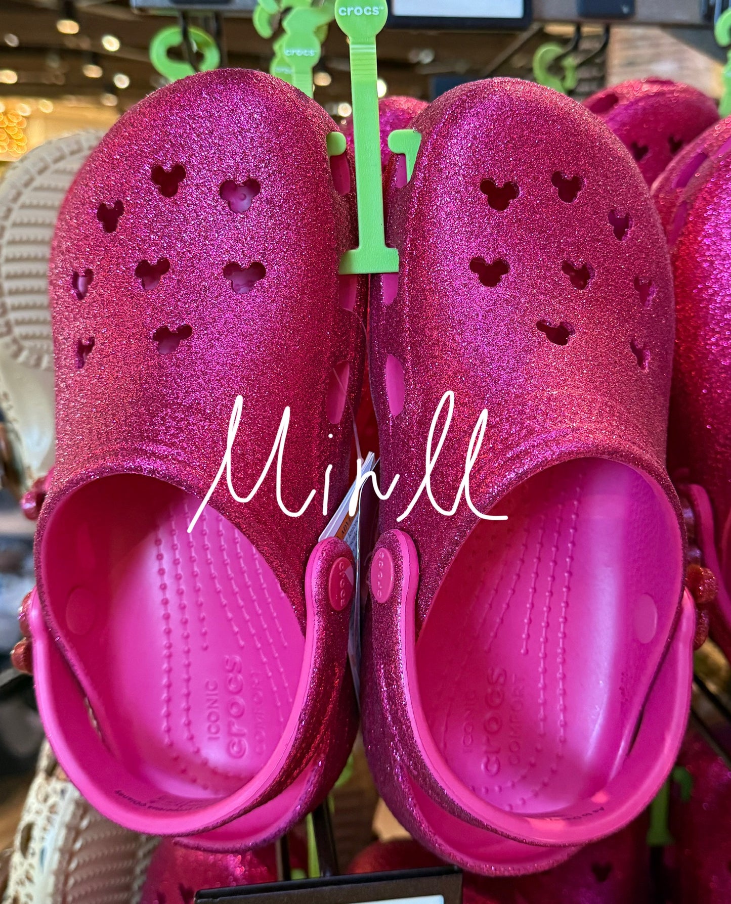 Mickey Mouse Icon Clogs for Adults by Crocs – Pink Glitter