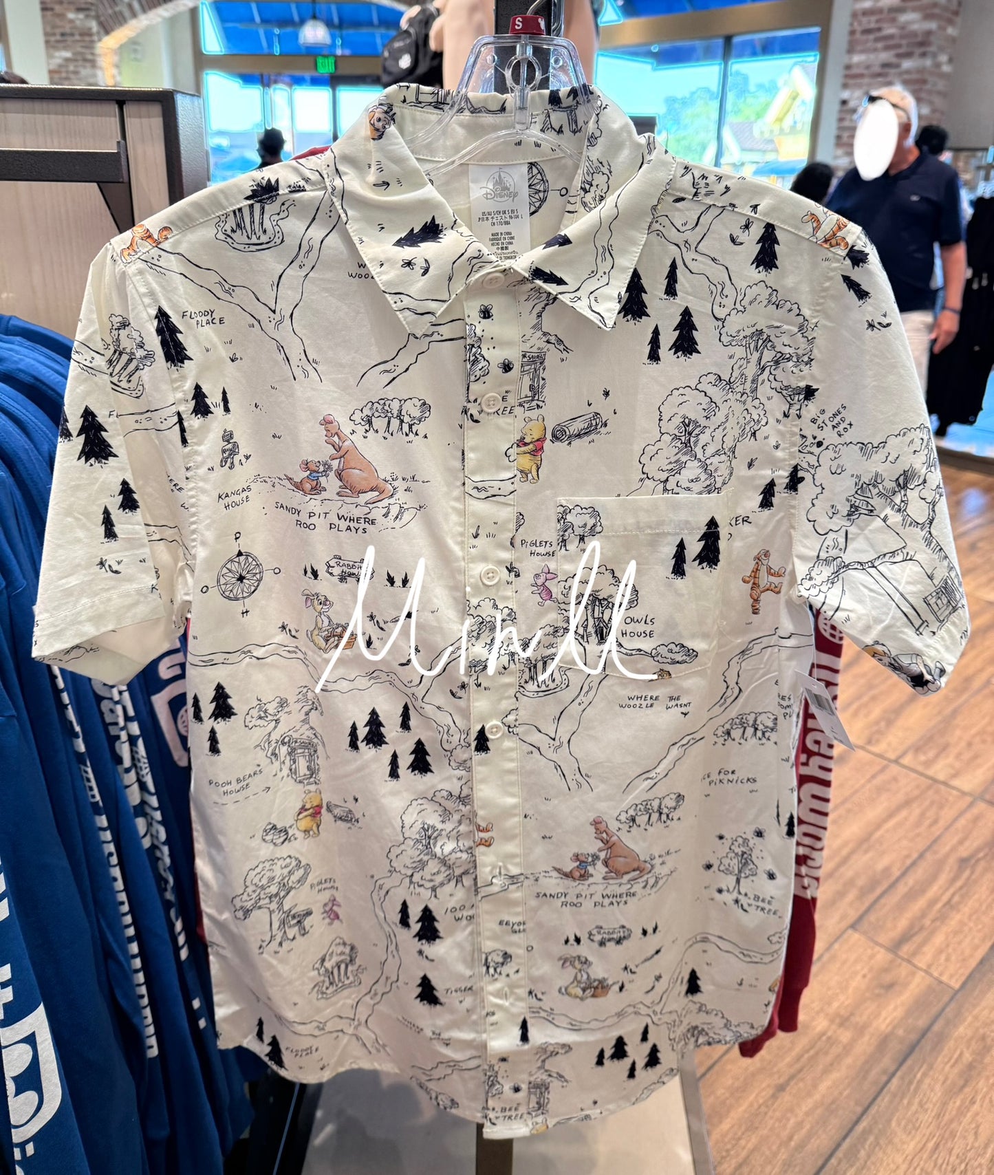 Disney Parks Exclusive Winnie the Pooh Woven Shirt For Adults Walt Disney World