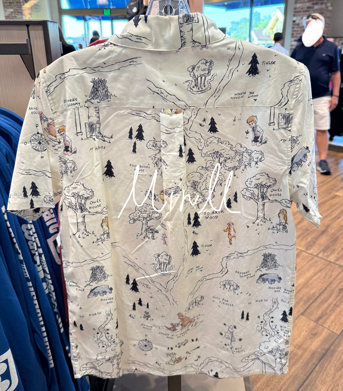 Disney Parks Exclusive Winnie the Pooh Woven Shirt For Adults Walt Disney World