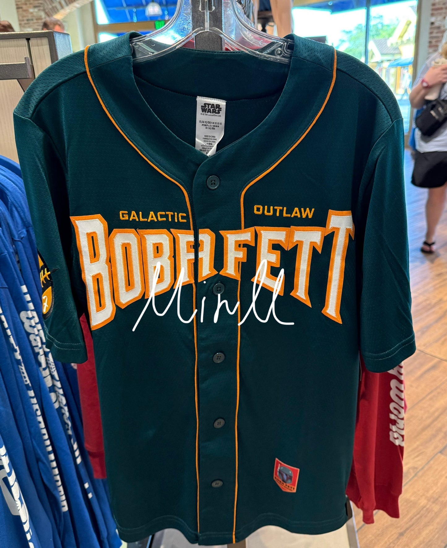 Disney Parks Exclusive Boba Fett Baseball Jersey for Adults Star Wars Walt Disney World