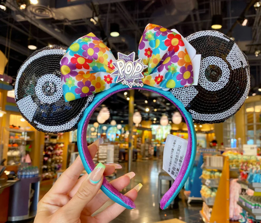 Disney Parks Exclusive POP Century Minnie Mouse Ear Headband For Adults