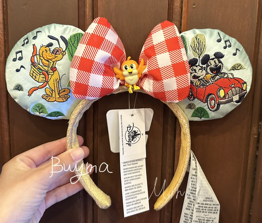 Disney Parks Exclusive Runaway Railway Mickey＆Minnie Ear Headband For Adults