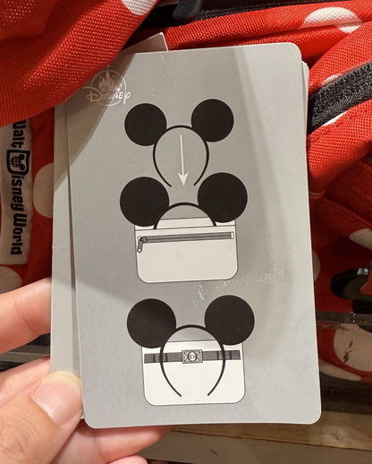 Walt Disney World Minnie Mouse Polka Dots Ear Holder Backpack Large