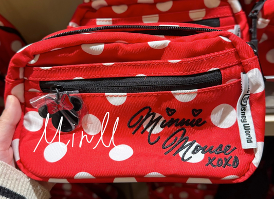 Walt Disney World Minnie Mouse Polka Dots Ear Holder Belt Bag