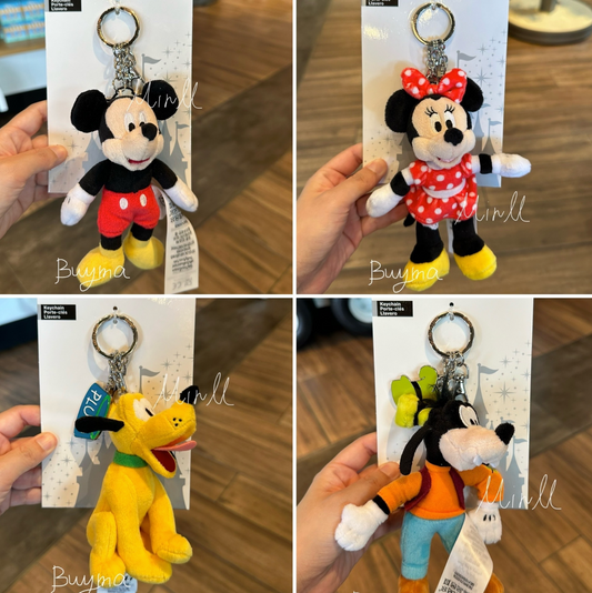 Disney Parks Exclusive Disney Mickey＆Friends Plush Keychain Walt Disney World