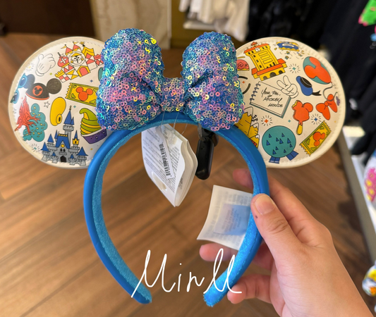 Disney Parks Exclusive Play in the Park Icons AOP Ear Headband For Adults