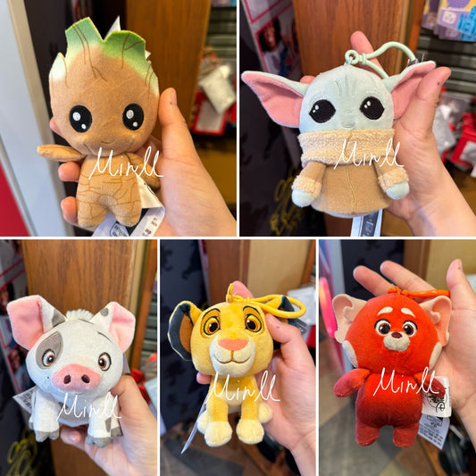 Disney Parks Exclusive Disney Characters Plush Keychain Walt Disney World