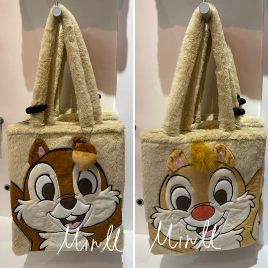 Disney Parks Exclusive Chip 'n' Dale Plush Tote Bag