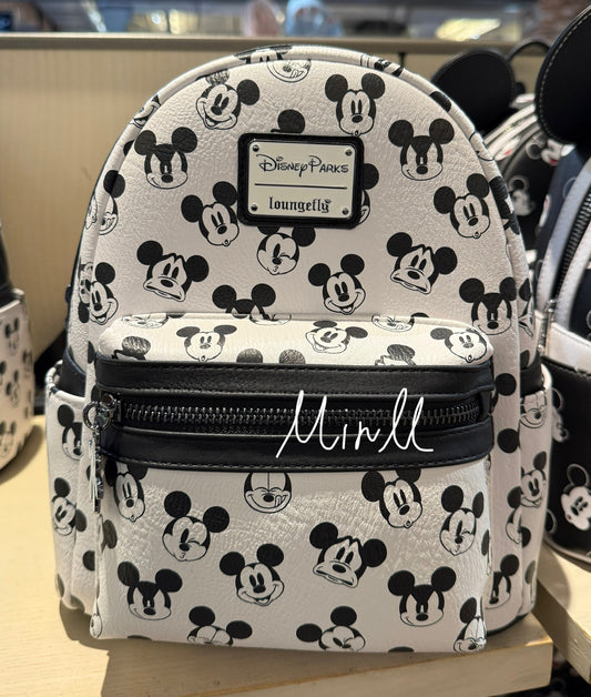 【Loungefly】Disney Parks Exclusive Mickey Mouse Face AOP Mini Backpack