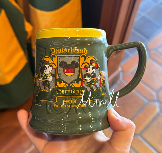 Disney Parks Exclusive Mickey Mouse and Minnie Mouse Germany Mug WDW