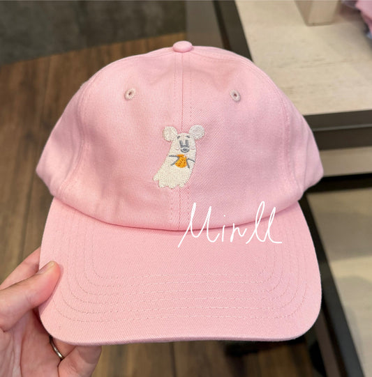 Disney Parks Exclusive Ghost Mickey Mouse Halloween Baseball Cap For Adults