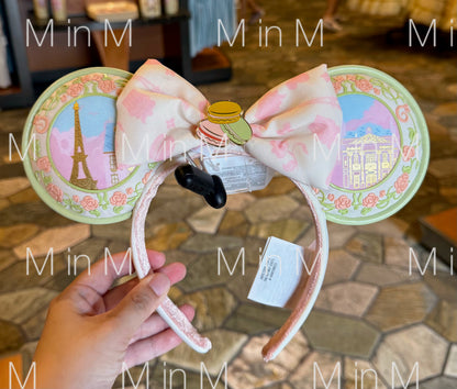 Disney Parks Exclusive EPCOT France Pavilion Macaron Minnie Mouse Ear Headband For Adults