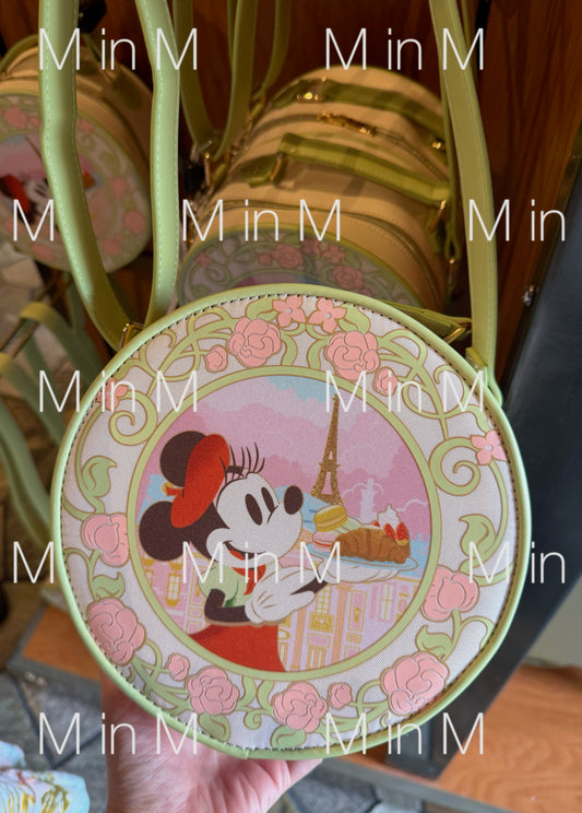 Walt Disney World EPCOT France Pavilion Minnie Mouse Macaron Crossbody Bag 2025