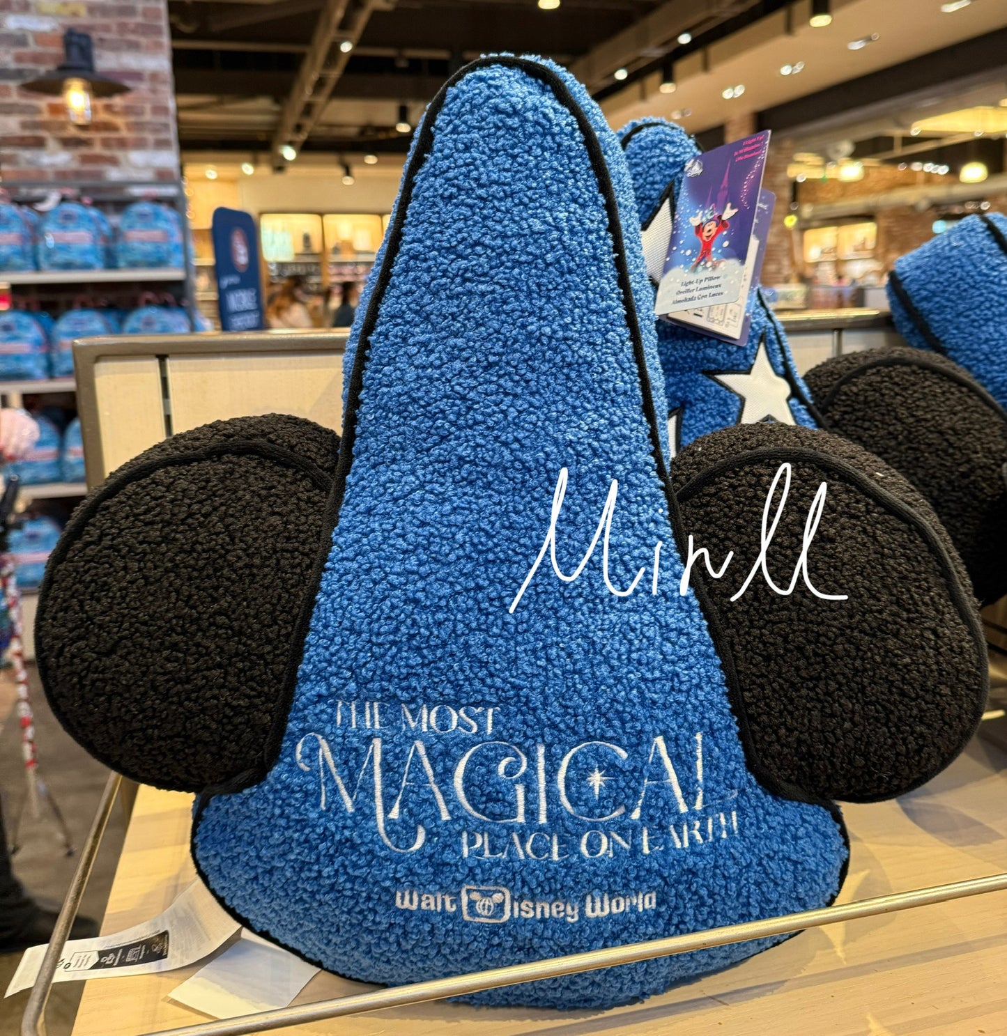 Disney Parks Exclusive Walt Disney World Fantsia Sorcerer Mickey Hat Light Up Pillow