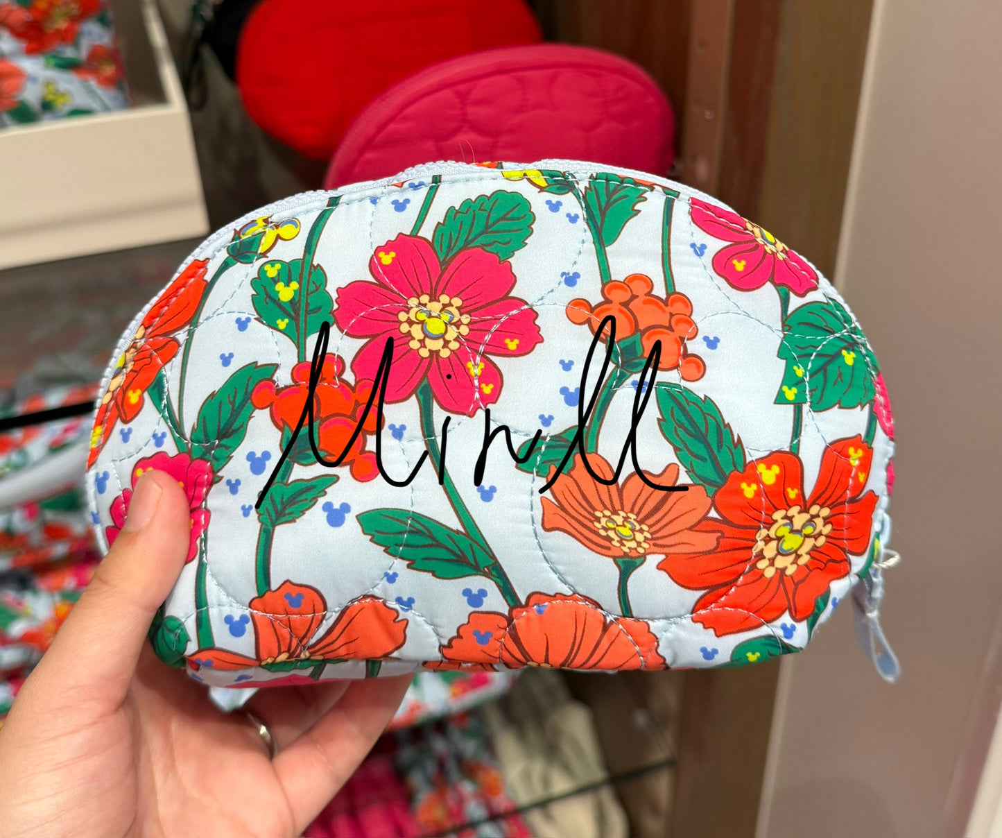 Walt Disney World Exclusive Mickey Mouse Icon Floral Mini Dome Cosmetic Vera Bradley