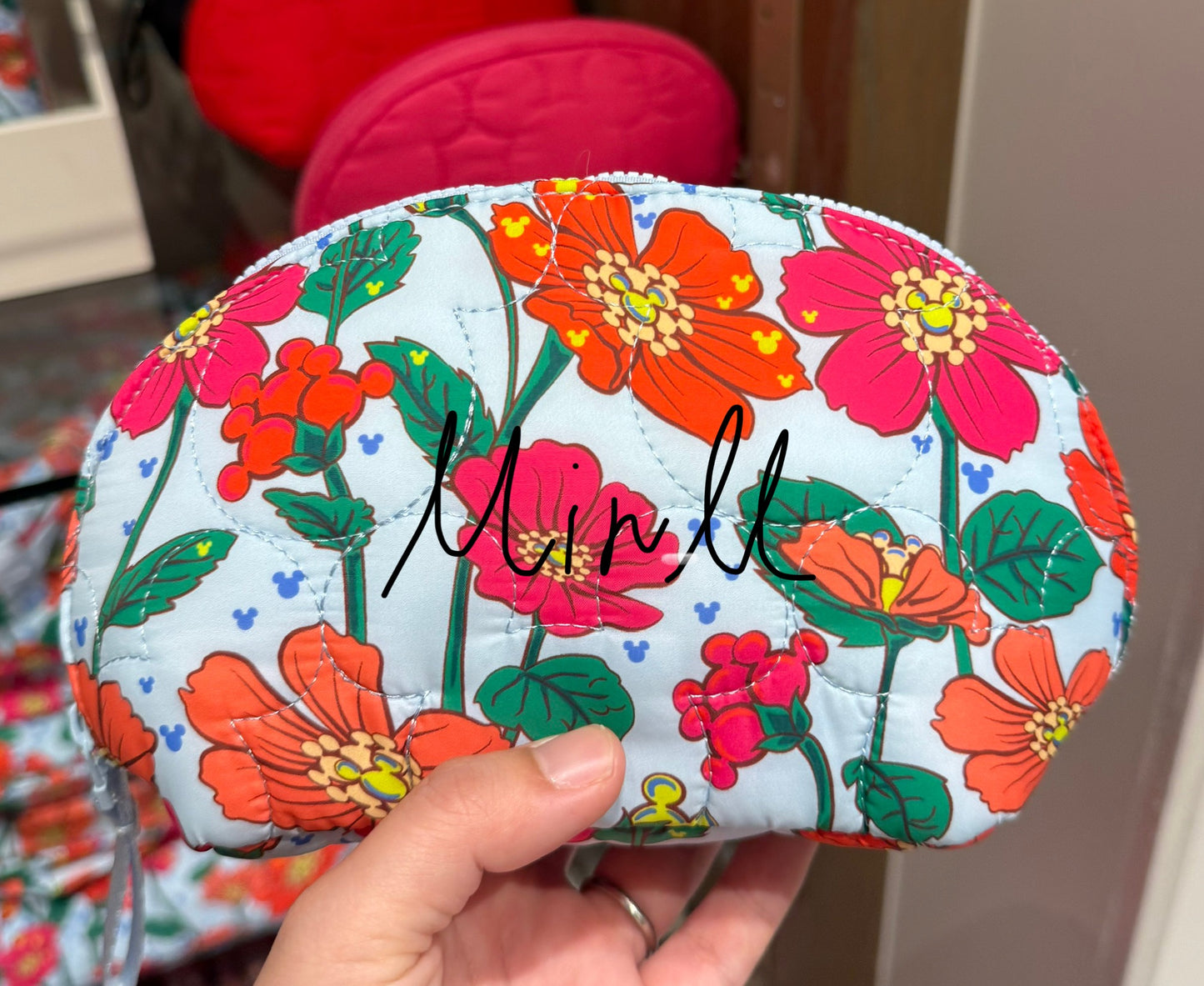 Walt Disney World Exclusive Mickey Mouse Icon Floral Mini Dome Cosmetic Vera Bradley
