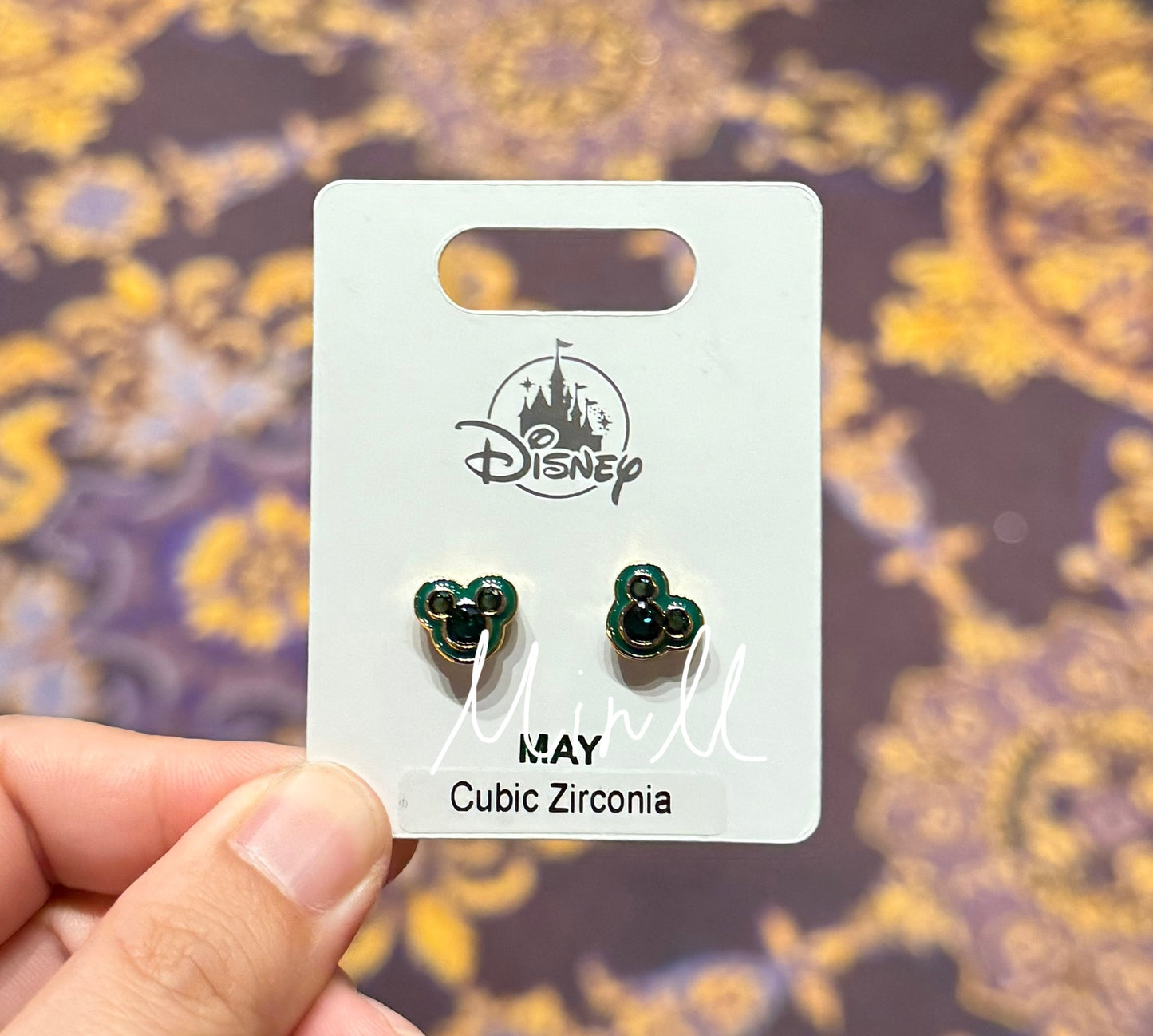 Disney Parks Exclusive Mickey Mouse Icon Birthstone Earrings Jan. to June