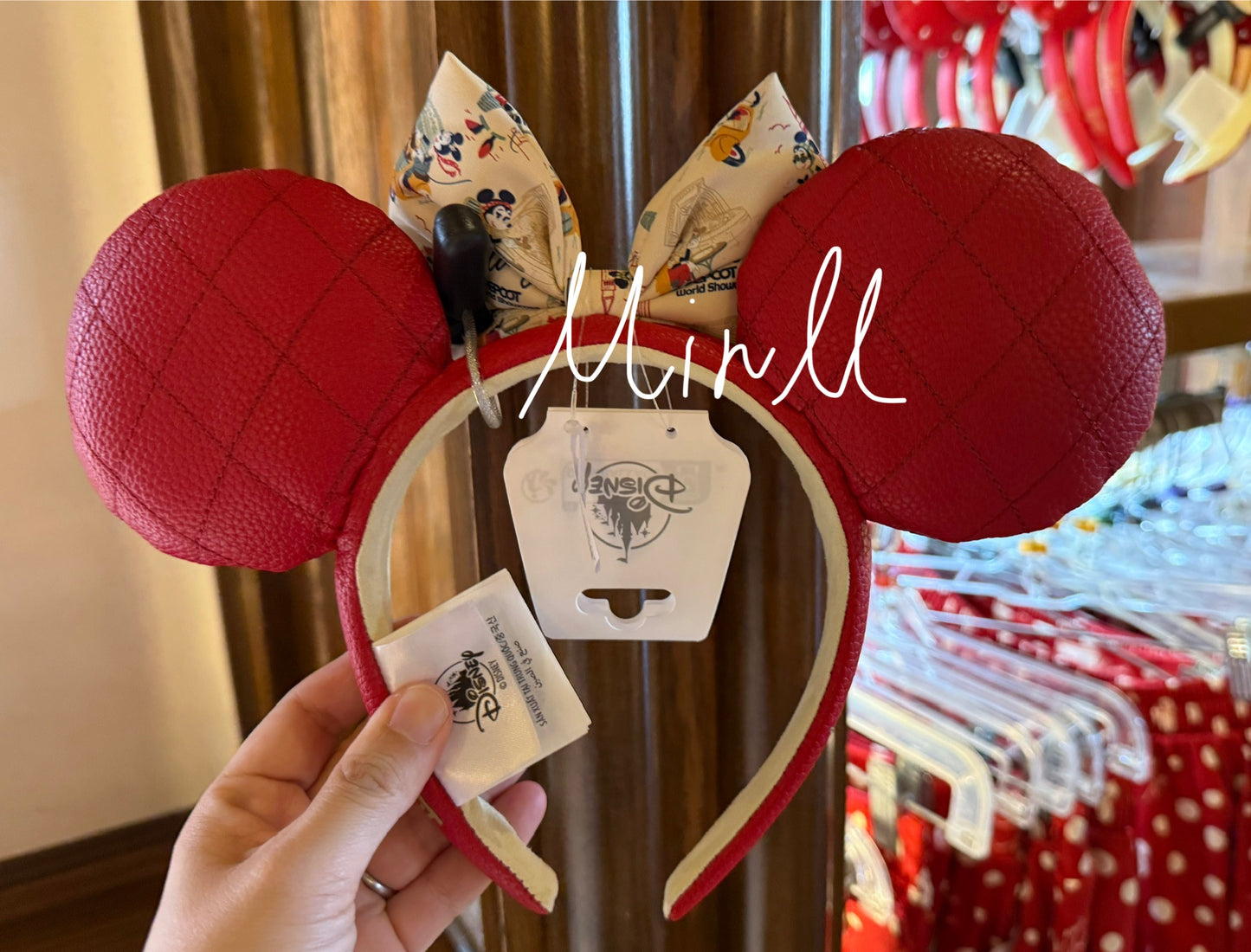 Walt Disney World EPCOT Italy Pavilion Minnie Mouse Quilted Ear Headband For Adults