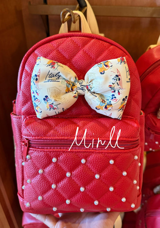 Walt Disney World EPCOT Italy Pavilion Minnie Mouse Backpack