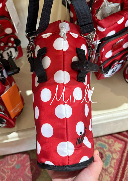 【Lug】Disney Parks Minnie Mouse Polka Dots Bottle Holder Crossbody Bag