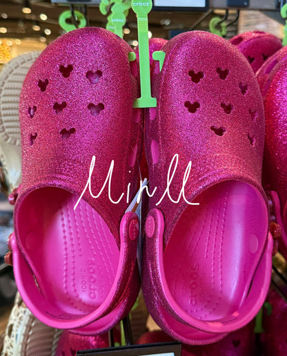 Mickey Mouse Icon Clogs for Adults by Crocs – Pink Glitter