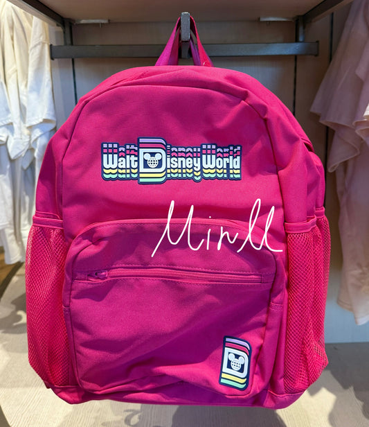 Walt Disney World Logo Pink Ear Holder Backpack Small