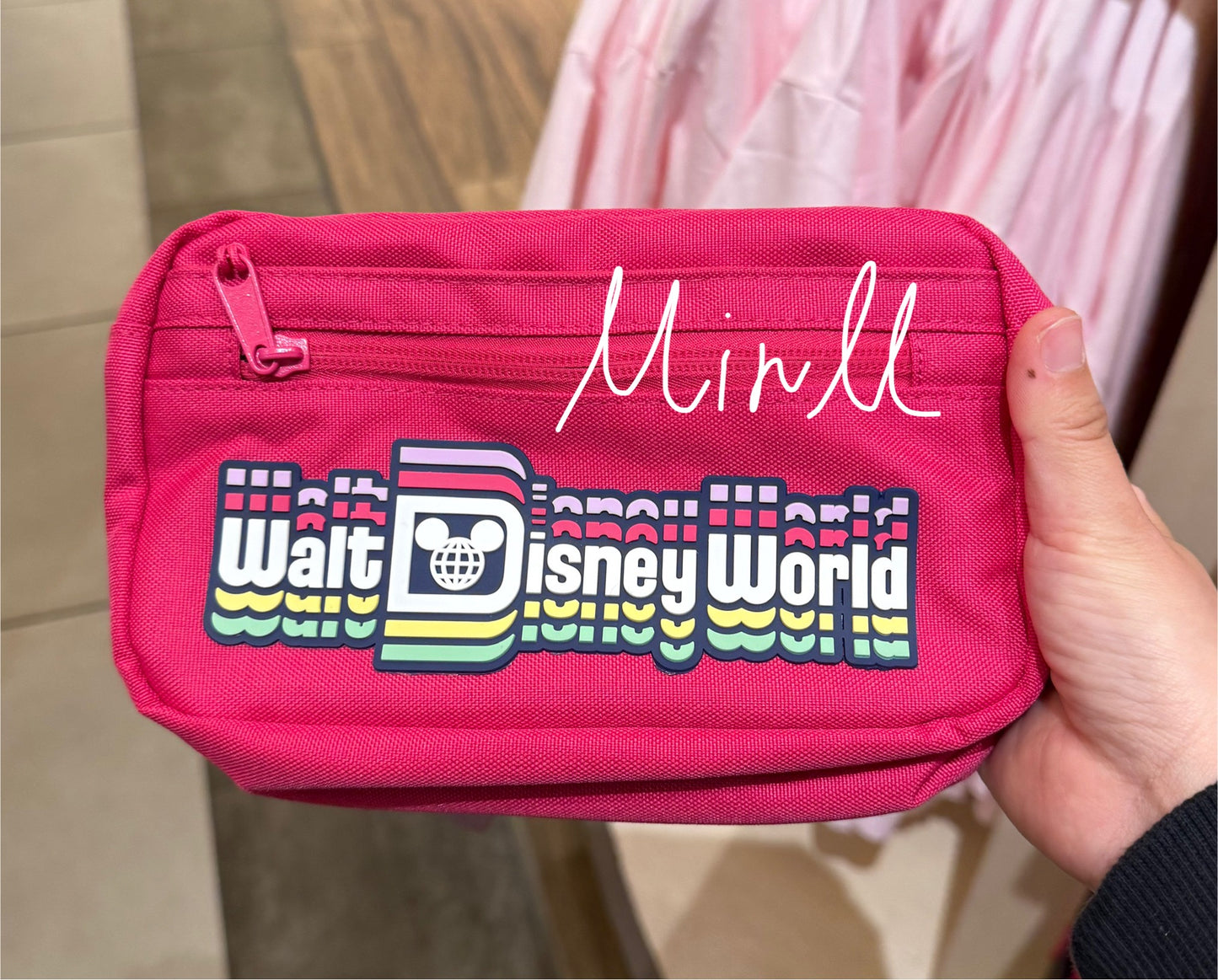 Walt Disney World Logo Pink Ear Holder Belt Bag Pink