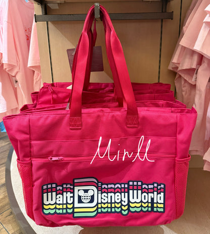 Walt Disney World Logo Pink Ear Holder Tote Bag Pink