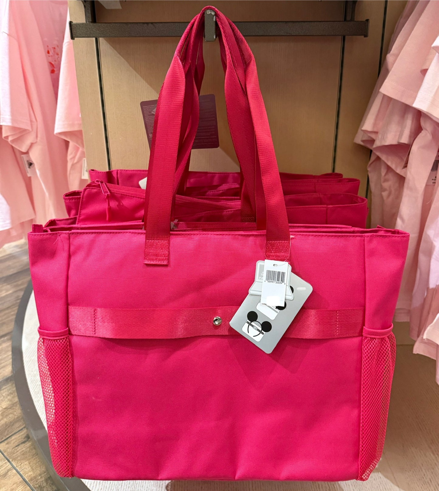 Walt Disney World Logo Pink Ear Holder Tote Bag Pink