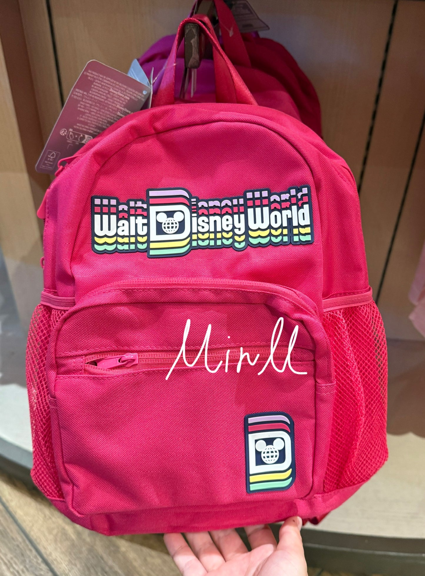 Walt Disney World Logo Pink Ear Holder Backpack Large
