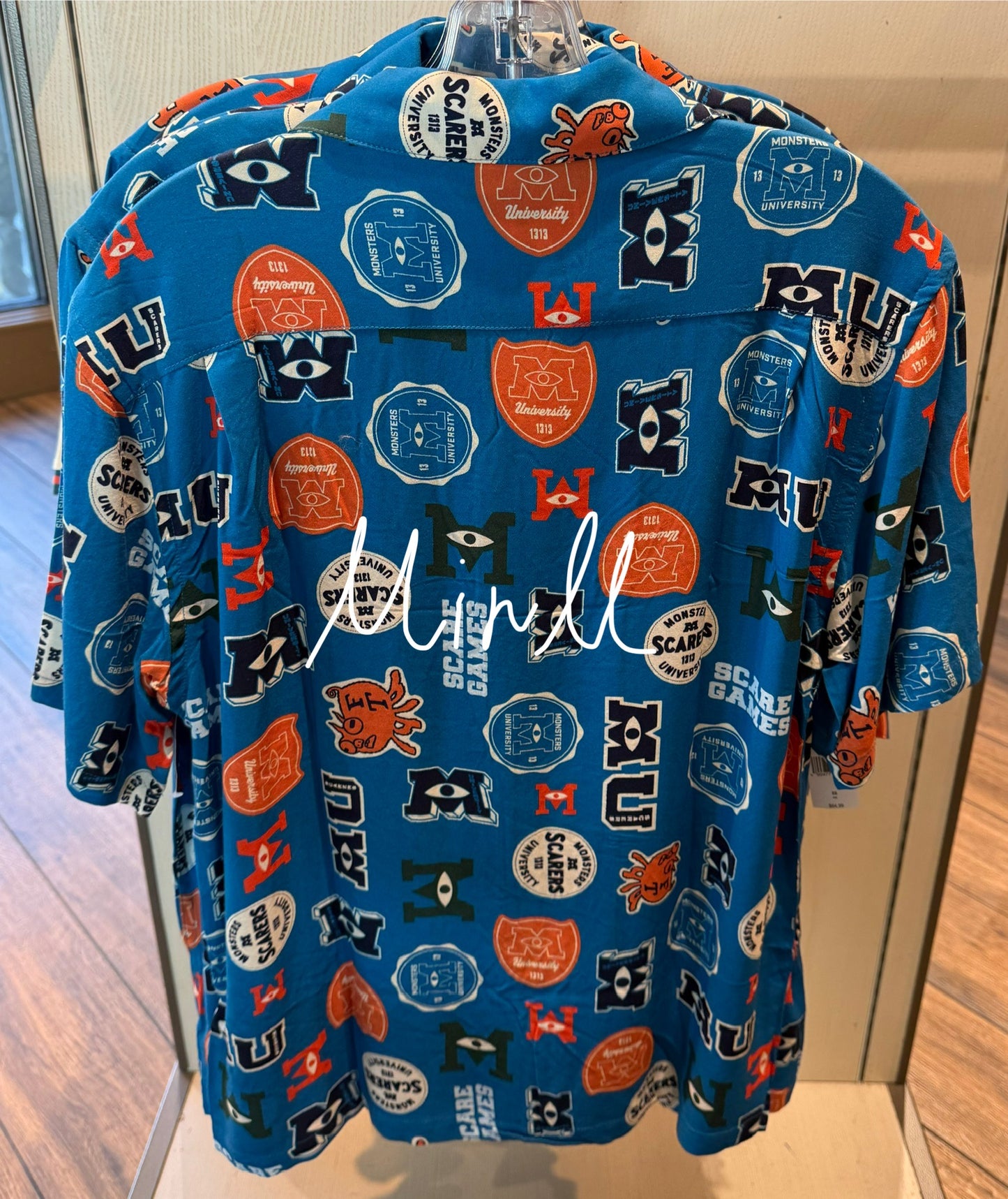 Disney Parks Exclusive Pixar Monsters University Woven Shirt For Adults Walt Disney World