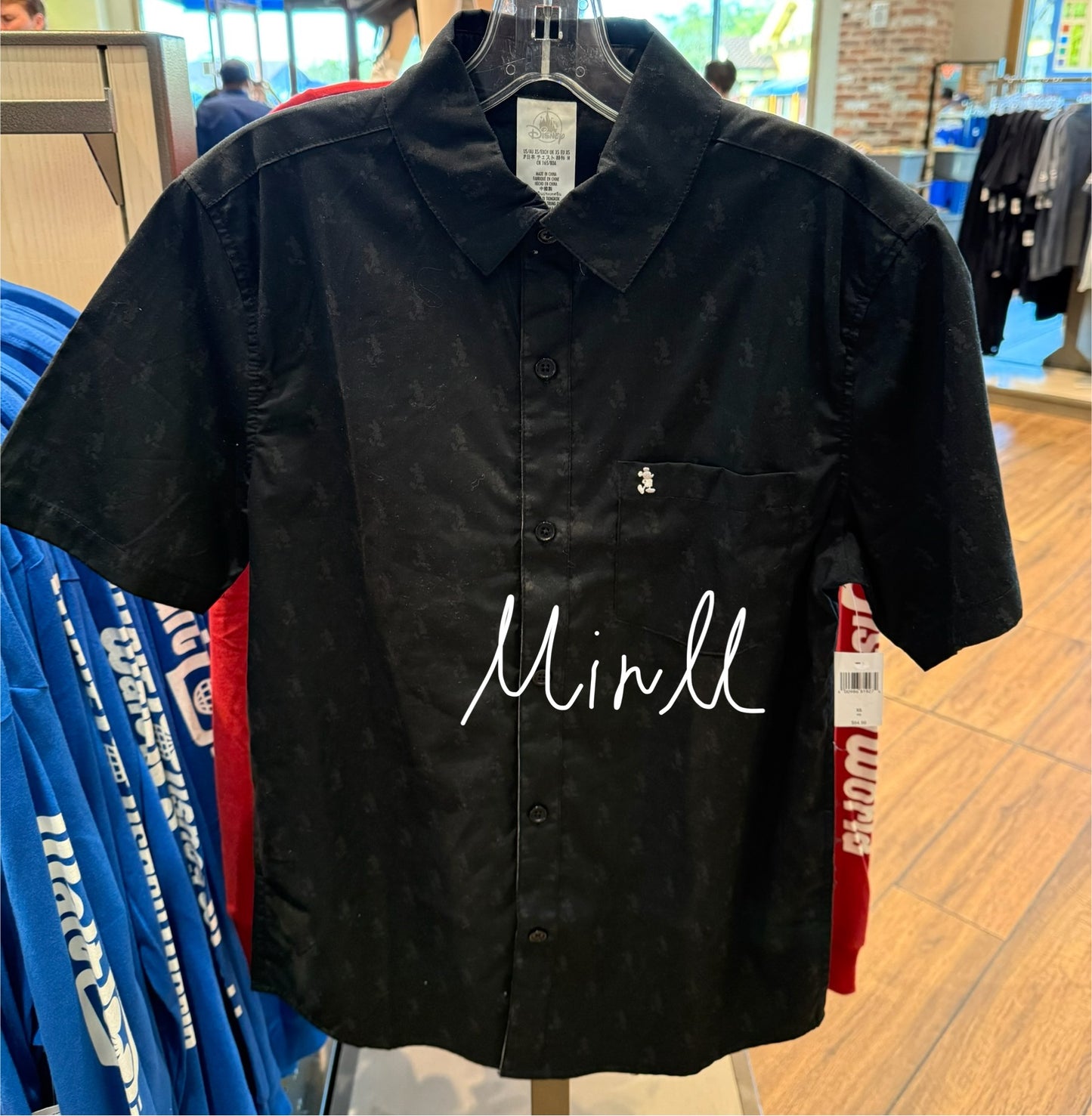 Disney Parks Exclusive Mickey Mouse Woven Shirt For Adults Walt Disney World