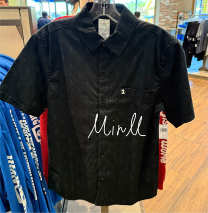 Disney Parks Exclusive Mickey Mouse Woven Shirt For Adults Walt Disney World