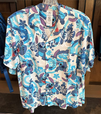 Disney Parks Exclusive Lilo＆Stitch Woven Shirt For Adults Walt Disney World